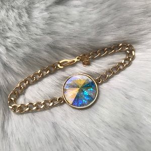 Large Swarovski crystal amulet bracelet